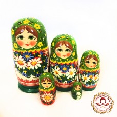 Матрешка "Ромашковый луг" 5 кукольная